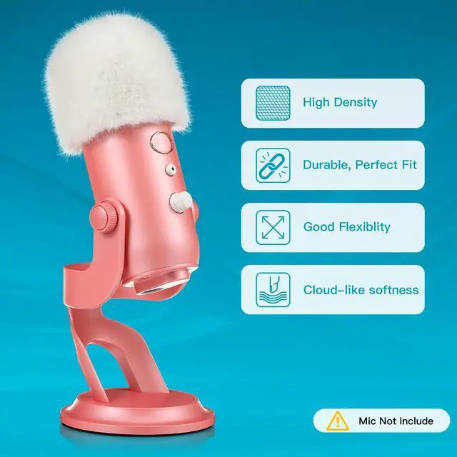 Alt view image 5 of 5 - ZealSound Gaming USB Microphone k66p and d65w Furry Cover