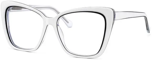 Main image of Zeelool Oversized Blue Light Blocking Glasses, Butterfly Acetate Frame Glasses for Women Anti Eyestrain & UV from Computer Reading/TV/Phone JGA192028-05B White