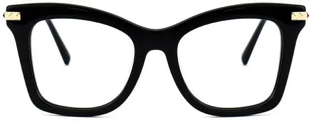 Main image of Zeelool Fashion Oversized Square Blue Light Blocking Glasses Anti UV Computer Glasses for Women ZJGX511972-02B Black