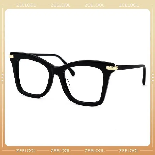 Alt view image 2 of 5 - Zeelool Fashion Oversized Square Blue Light Blocking Glasses Anti UV Computer Glasses for Women ZJGX511972-02B Black