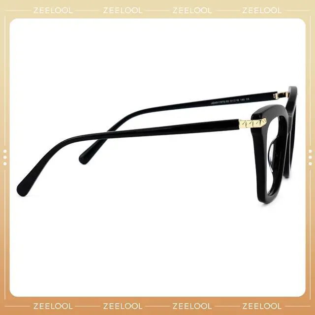 Alt view image 4 of 5 - Zeelool Fashion Oversized Square Blue Light Blocking Glasses Anti UV Computer Glasses for Women ZJGX511972-02B Black