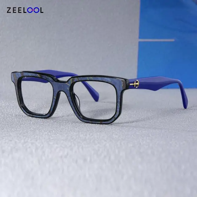 Alt view image 2 of 5 - Zeelool Stylish Square Blue Light Blocking Glasses for Men TV Phone Computer Gaming Glasses Keylin ZJGA690071-01 Blue