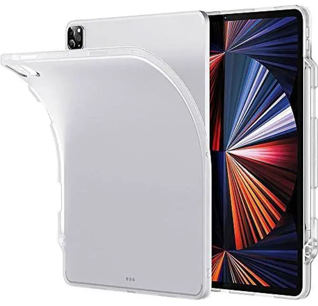 Alt view image 2 of 5 - SaharaCase Hybrid-Flex Series Case Cover for Apple iPad Pro 12.9 Inch (4th,5th, and 6th Gen 2020-2022) [Shockproof Bumper] Rugged Protection Antislip Lightweight Slim Fit - Clear