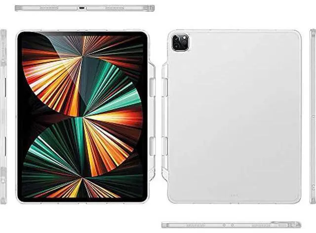 Alt view image 5 of 5 - SaharaCase Hybrid-Flex Series Case Cover for Apple iPad Pro 12.9 Inch (4th,5th, and 6th Gen 2020-2022) [Shockproof Bumper] Rugged Protection Antislip Lightweight Slim Fit - Clear