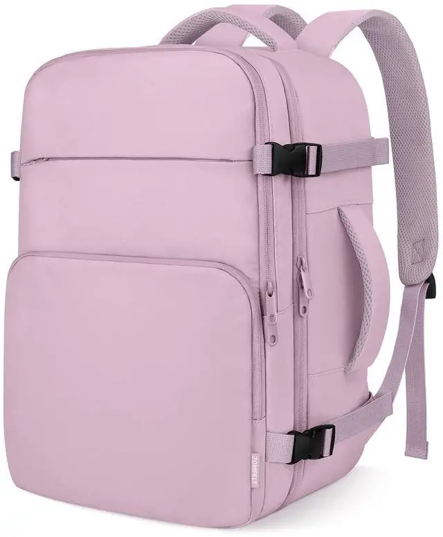 Main image of ZOMFELT Travel Backpack for Women, Carry On Backpack, TSA 15.6inch Laptop Backpack Flight Approved, Personal Item Travel Bag Nurse Bag Casual Daypack for School Weekender Business, Dark Purple