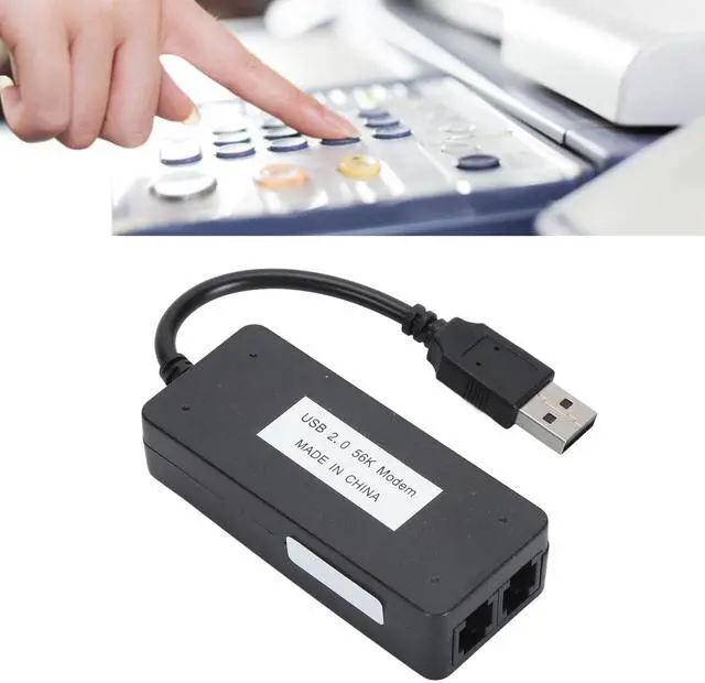 Alt view image 4 of 5 - USB 2.0 Fax Modem, External V.90 56K Dial Up USB Analog Fax Modem, USB to Telephone Jack, RJ11 Ports Support Caller ID Computer Laptop Fax Modem for for Linux