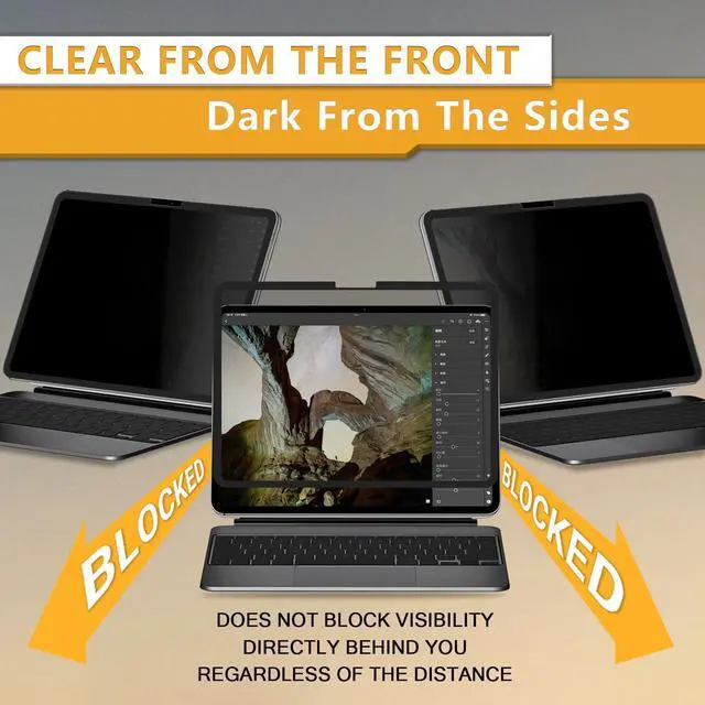 Alt view image 2 of 5 - ZOEGAA iPad Air 11 inch Privacy Screen (2024-2025, M2, M3 Chip), Removable ipad Air 11 inch Privacy Screen Protector, 30- Degree Anti-Spy Privacy Filter, Anti-Glare, Blue Ray Reduction, Matte Finish