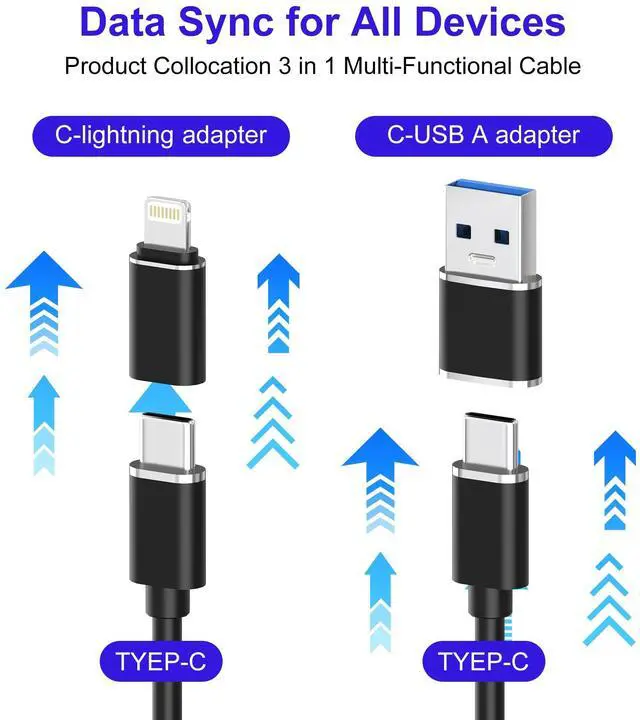 Alt view image 5 of 5 - 9-in-1 SD/TF Card Reader and Storage Case with USB-C Cable & Lighting/USB A Adapter - Portable Memory Card Holder for Cameras, Phones, Computers, and Drones, Includes LED Light