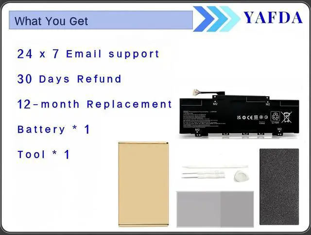 Alt view image 4 of 5 - Yafda PC03XL Battery Replacement for HP Pavilion Aero 13-be0000 Pavilion X360 14-DY 14M-DY 14-BA 14-EK 15-ER 15t-er 15-er0125od 14-dy1031ns 14M-DY0113DX 14M-DY1033DX 14-BA125CL 14-BA153CL 14-EK0013DX