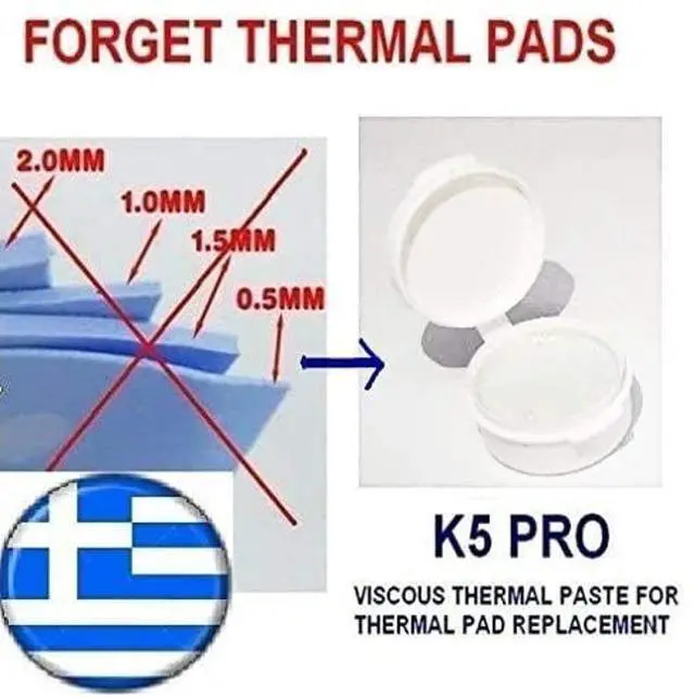 Alt view image 5 of 5 - K5 PRO Viscous Thermal Paste for Thermal pad Replacement 60g 3X20g Pack (iPhone, Apple iMac, Sony PS4 & PS3, Xbox, Acer Aspire etc)