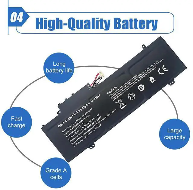 Alt view image 5 of 5 - Dentsing NV-509067-3S Laptop Battery for Gateway GWTN141-10 GWTN141-10BK GWTN141-10BL GWTN141-10GR GWTN141-4 Gwtn141-4bl GWTN141-2BL GWTN141-4bk GWTN156-9SL 5376275P UTL-509068-3S 51.3Wh/4500mAh