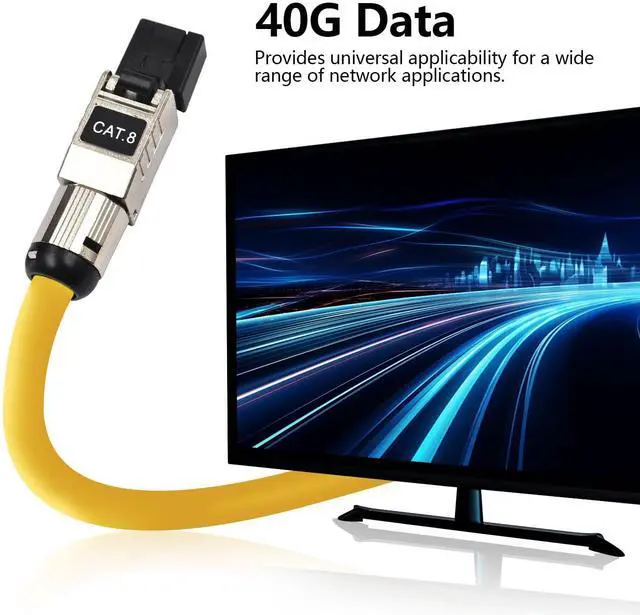 Alt view image 3 of 5 - Itvexeme RJ45 Connectors Tool Free Cat8, Cat8 Field Termination Plug Shielded Modular Plugs for 2000MHz 2GHz 40G, 22AWG-24AWG, Set of 6