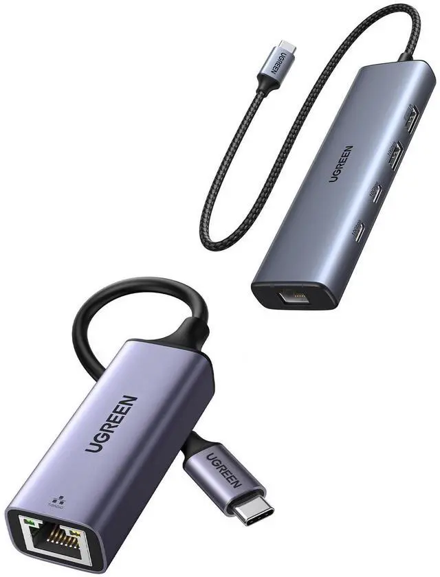 Main image of UGREEN USB C to Ethernet Adapter Bundle with 5 in 1 USB C 3.2 Hub Ethernet 10Gbps