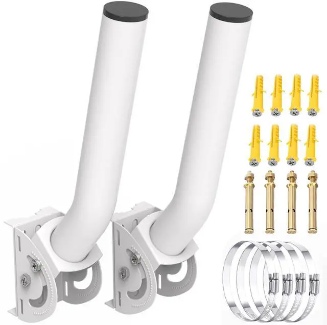 Main image of Universal Wireless Bridge Mount, 2pcs 11" J Pole & Wall-Mounted Mounting Bracket for Outdoor Access Point CPE, TV Antenna, Weather Station, Starlink Signal/WiFi Extender