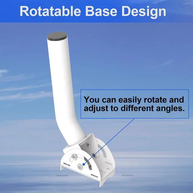 Alt view image 5 of 5 - Universal Wireless Bridge Mount, 2pcs 11" J Pole & Wall-Mounted Mounting Bracket for Outdoor Access Point CPE, TV Antenna, Weather Station, Starlink Signal/WiFi Extender