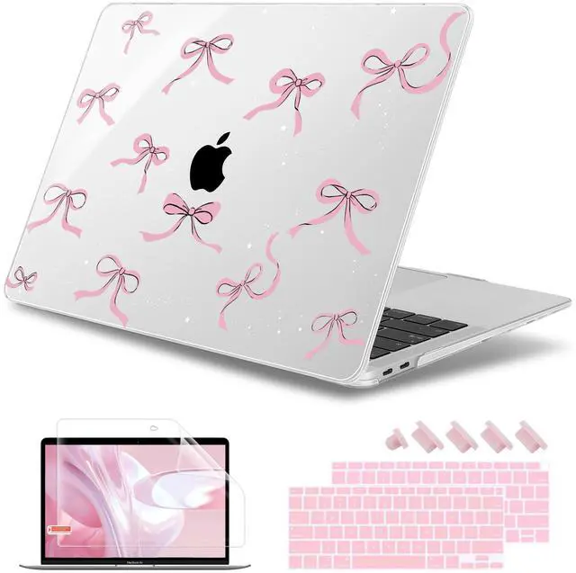 Main image of May Chen Compatible with MacBook Air 13 inch Case 2022 2021, 2020-2018 Release Model: M1 A2337 A2179 A1932, Plastic Hard Shell Case Cover for Mabook Air 13 inch with Retina Dispaly, Star Bow