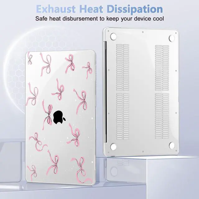 Alt view image 5 of 5 - May Chen Compatible with MacBook Air 13 inch Case 2022 2021, 2020-2018 Release Model: M1 A2337 A2179 A1932, Plastic Hard Shell Case Cover for Mabook Air 13 inch with Retina Dispaly, Star Bow