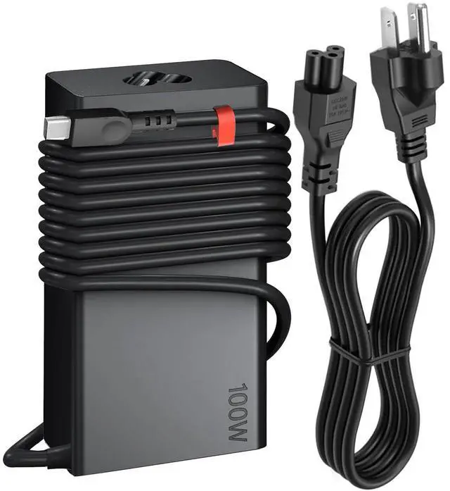 Main image of New Slim 100W USB C Charger for Lenovo Thinkpad/Yoga/Chromebook, MacBook, HP, ASUS, Acer, MSI, Dell Laptops and Computers - AC Adapter