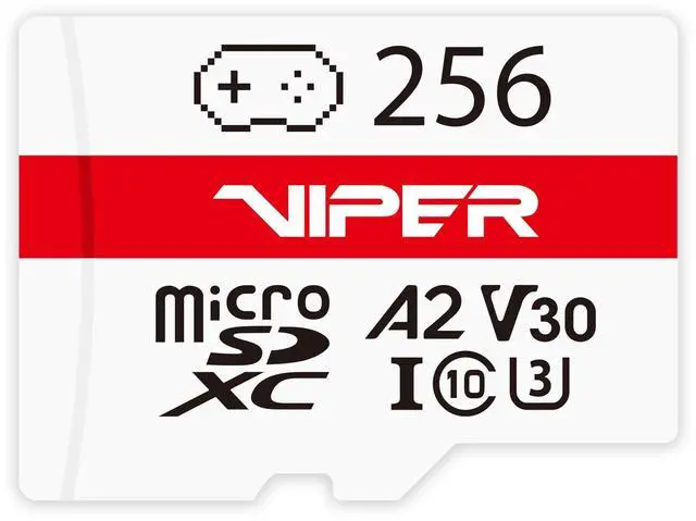 Main image of Patriot Memory Viper Gaming Series 256GB Micro SDXC V30 A2 UHS-I U3 4K UHD Memory Card PV256GGM32MCX  Compatible with Nintendo Switch 1/Steam Deck/ASUS ROG Ally/GoPro/Insta360/DJI Cameras and Drones