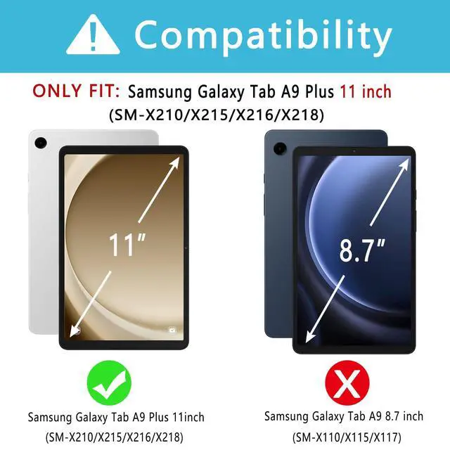 Alt view image 2 of 5 - EAMPANG Case with Keyboard Mouse for Samsung Galaxy Tab A9 Plus 11 inch (SM-X210/X215/X216/X218),7 Color Rainbow Backlight Detachable USB-C Keyboard Magnetic Case with Pen Slot for Tablet A9+ 5G Pink