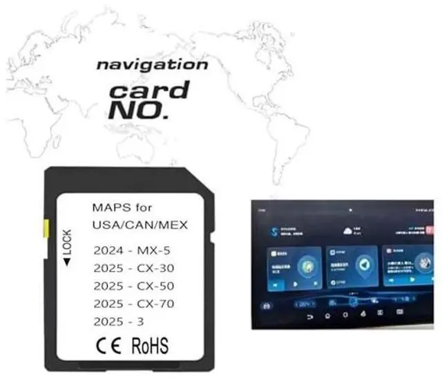 Alt view image 4 of 5 - 2025 Latest Navigation Memory Card Compatible with 2024-MX-5, 2025-CX-30, 2025-CX-50, 2025-CX-70, 2025-3 (Ceypec-04)