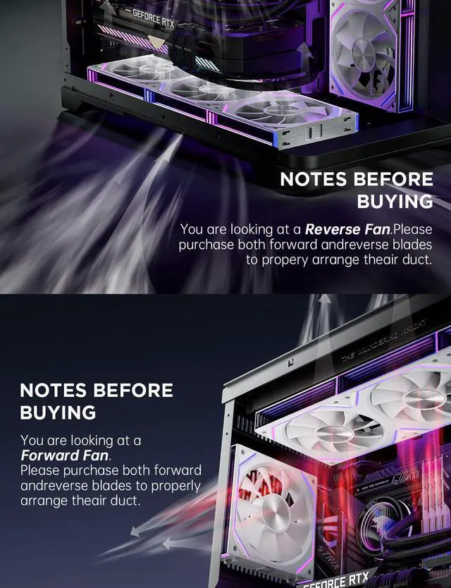 Alt view image 2 of 5 - Asiahorse Dawn 120mm Case Fan, ARGB PWM 1850RPM/71CFM Airflow, Forward & Reverse Blade Design, Low Noise, Precision HDB Bearings High Performance UNI PC Fan Modular Daisy Chain
