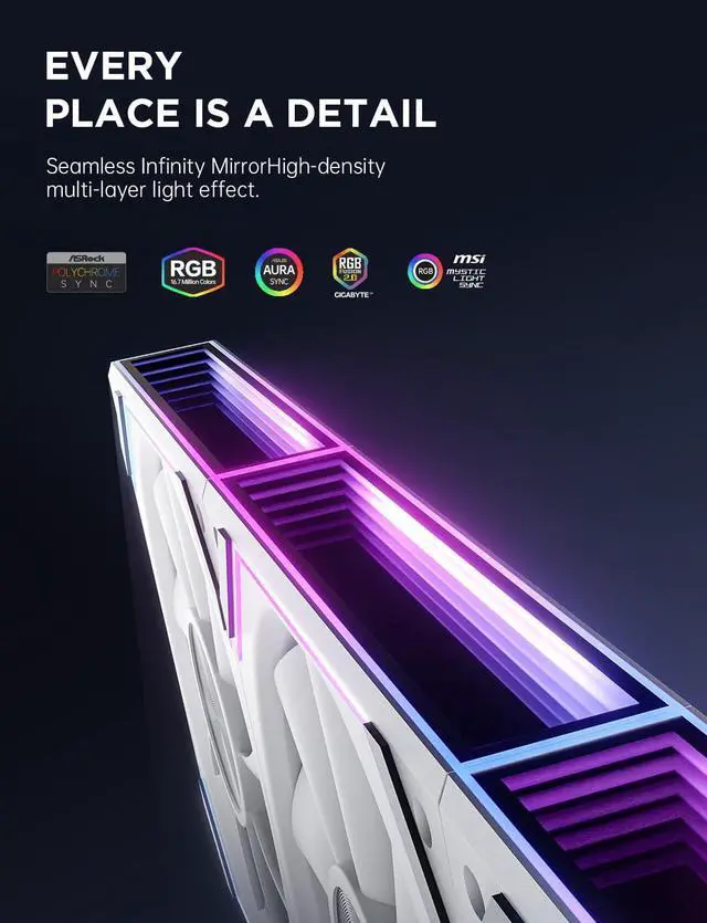 Alt view image 4 of 5 - Asiahorse Dawn 120mm Case Fan, ARGB PWM 1850RPM/71CFM Airflow, Forward & Reverse Blade Design, Low Noise, Precision HDB Bearings High Performance UNI PC Fan Modular Daisy Chain