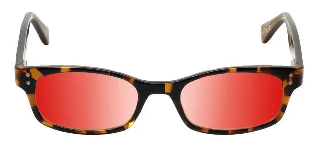 Alt view image 5 of 5 - Medspex Corinne McCormack Channing Color Therapy Reading Glasses +4.00 Tortoise Havana Brown Gold Amber/Amber Brown Womens Fluorescent Light Sensitivity Chromotherapy Chakra Healing