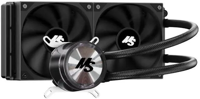 Main image of Minorsonic AIO CPU Cooler, 240mm AIO with High-Speed Ceramic Bearing Pump, 2X PWM Fans, 3-Phase Motor for Better Cooling Performance, Heat Transfer, Low Noise, Intel LGA 1851/1700, AMD AM5/AM4