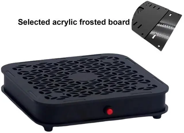 Alt view image 5 of 5 - Mac mini Mount, Mini Cooling Fan Design, Super Strong Wind Modification Chassis, Equipped with 5.5 Inches Silent Fan for Heat Sink, & USB Powered Supply, Black Shell