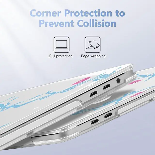 Alt view image 3 of 5 - Lepeoac for MacBook Pro 16 inch Case 2019 2020 Release Model A2141, Plastic Hard Shell Cover with Keyboard Cover & Screen Protector for MacBook Pro 16 inch with Touch Bar & Touch ID, Cherry Bow