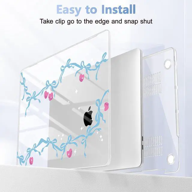 Alt view image 5 of 5 - Lepeoac for MacBook Pro 16 inch Case 2019 2020 Release Model A2141, Plastic Hard Shell Cover with Keyboard Cover & Screen Protector for MacBook Pro 16 inch with Touch Bar & Touch ID, Cherry Bow