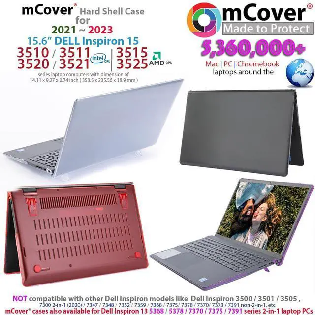 Alt view image 2 of 5 - mCover Case Compatible ONLY for 2021-2023 15.6" Dell Inspiron 15 3510 3511 3515 3520 3521 3525 Series Laptop Computer (NOT Fitting Other Dell Models) - Red