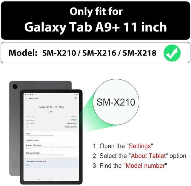 Alt view image 2 of 5 - SEYMAC Case for Samsung Galaxy Tab A9+/ A9 Plus 11" (SM-X210/X216/X218), Heavy Duty Shockproof Protective Case with Screen Protector, Rotating Stand, Hand/Shoulder Strap, Multicolor/Pink