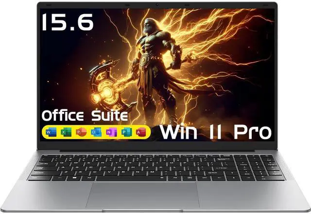 Main image of HYPERSTRIX Laptop Computer 15.6" Win11 Pro Laptops 8GB RAM 256GB SSD,Ms Office 365, 100% sRGB Screen, N4000 Processor, Notebook, Dual Band WiFi5, BT4.2, USB-A, HDMI,FHD 1920 * 1080 Display,Silver