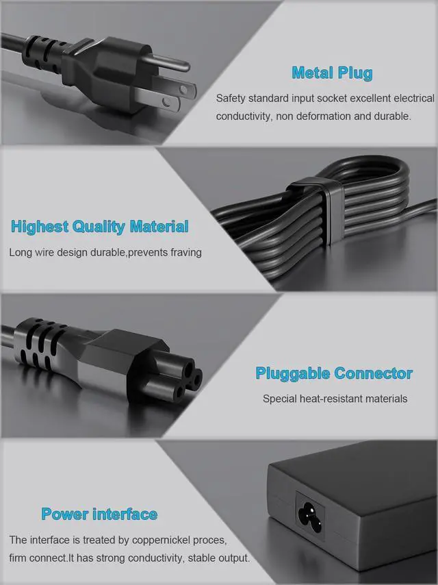 Alt view image 4 of 5 - HSXIRQA 180W Charger Compatible with Acer Nitro 5 7 V16 V14 V15 V17 AN517 AN515 AN715 Series AN517-54 AN517-53 AN517-55 AN517-51 AN517-41 AN517-42 AN515-58 AN515-57 AN515-56 AN515-45 AN715-52 Laptop