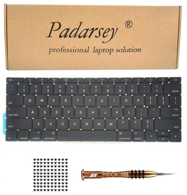 Main image of Pardarsey Replacement US Layout Keyboard Compatible with MacBook Pro 13" inch A1708 Without touchpad bar MacBookPro14,1 MacBookPro13,1 A1708 Late 2016 mid 2017 with 80 PCE Screws+Screwdriver