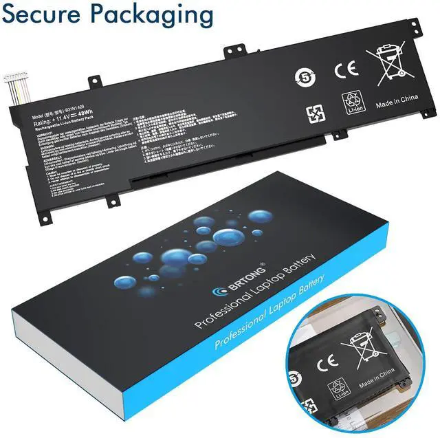 Alt view image 3 of 5 - BRTONG B31N1429 Laptop Battery Replacement for ASUS A501L A501LB A501LX K501L K501LB K501LX K501LX-NH52 K501U K501UB K501UX K501UW K501UX-AH71 K501LX-NB52 11.4V 48Wh
