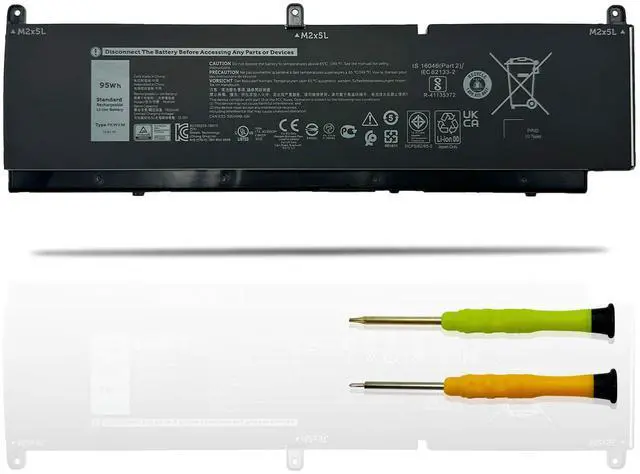 Main image of UGXKNAE PKWVM Laptop Battery Replacement for Dell Precision 7550 7560 7750 7760 Mobile Workstation P44E P93F P44E001 C903V CR72X 0CR72X 0447VR 068N03 453-BBCQ 95Wh