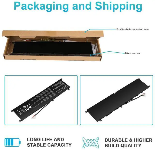 Alt view image 5 of 5 - BTY-M6M 99.99Wh Laptop Battery Replacement for MSI GS66 Stealth 10SE 10SF 11UE 11UH GE66 Raider 10UG 11UG GE76 for Raider 11UE 11UG GE76 for Dragon Tiamat 11UH WS66 10TM 11UMT 11UKT for Creator 15