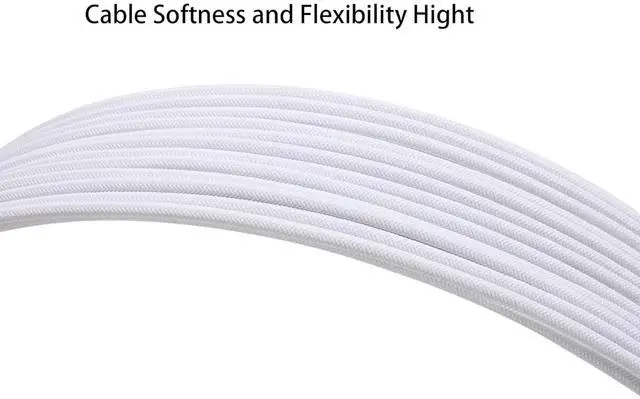 Alt view image 5 of 5 - Formulamod 16AWG PSU Extension Power Supply Cable Kit for GPU/CPU, 24 PIN/(6+2) PIN/(4+4) PIN Cable Management, 11.8inch with Combs(White,WTP)