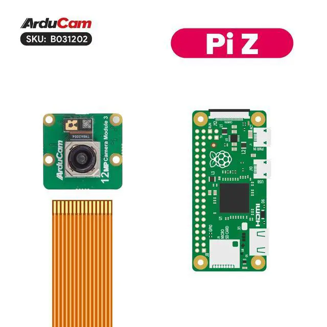 Alt view image 5 of 5 - Arducam for Raspberry Pi Camera Module 3, 12MP IMX708 120°(D) Wide Angle Pi Camera V3