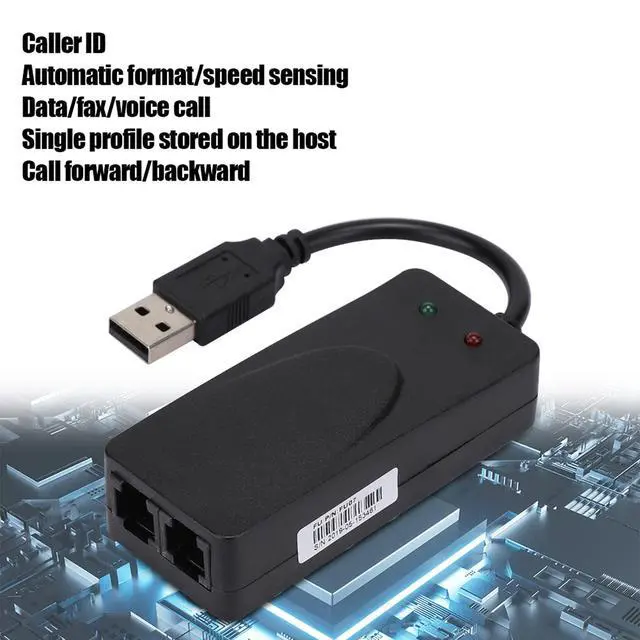 Alt view image 3 of 5 - Fax Modem Dual Port USB2.0 56K External Modem Driver for 7 8 10 Professional Accessories