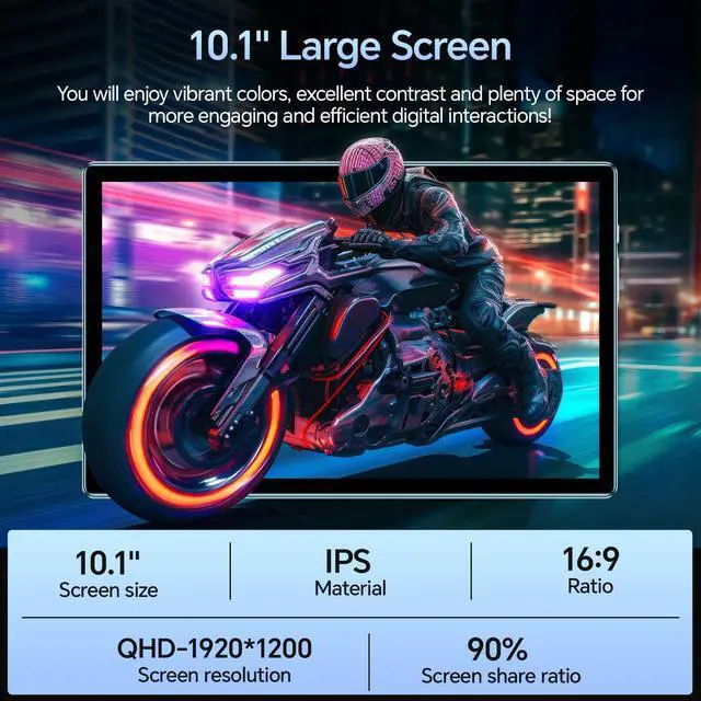 Alt view image 4 of 5 - 10Android 15 M7 Tablets WiFi Model,8000mA Large Battery,12GB+256GB+1TB Expandable,8 Core CPU A523,5MP+13MP Camera,GPS+5Gwifi+IPS+FaceID,Includ Keyboard/Mouse/Stylus/Case/Protective Film (Blue)