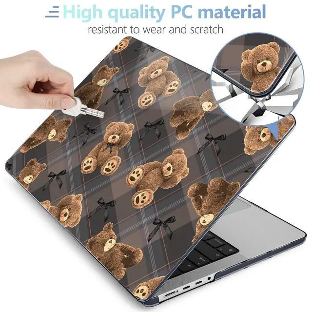 Alt view image 4 of 5 - MEEgoodo Compatible with MacBook Pro 14 inch Case (M5/M4/M3/M2/M1) 2025 2024 2023 2021, Case Fit Model A3434/A3112/A3401/A3185/A2918/A2992/A2779/A2442 Pro/Max, Cute Little Bear