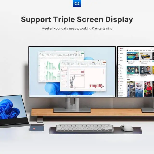 Alt view image 5 of 5 - origimagic Dual 1G LAN Mini PC Intel N150 3.6GHz, 12GB LPDDR5 512GB NVMe SSD, 4K Triple Displays (HDMI x2, DP), Wi-Fi 5, BT 5.0, Micro PC for Firewall, NAS, Home Server, Desktop Computers, Office