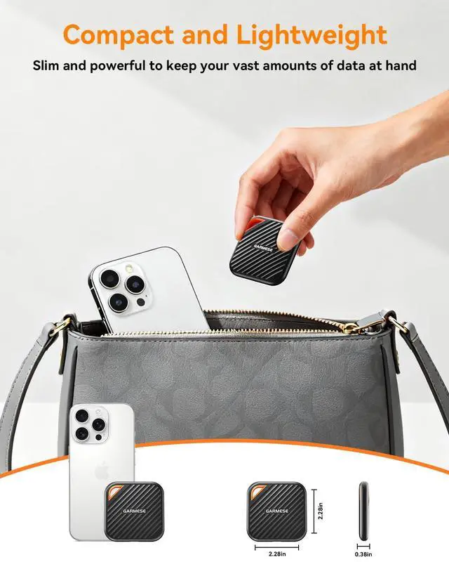 Alt view image 4 of 5 - GARMESE 512GB External SSD Up to 2000MB/s, USB 3.2 Gen 2x2 Portable SSD External Solid State Drives Compatible with Game Console/Tablet/Laptop/Mac, Reliable Storage for Gaming, Students, Professionals