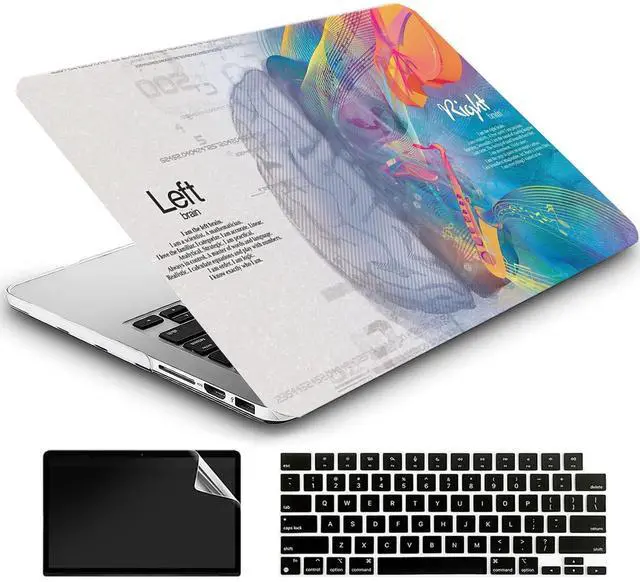 Main image of AMCJJ Compatible with MacBook Pro 13 Inch Case 2022 2021 2020 Release M2 A2338 M1/A2289/A2251 with Touch Bar & Touch ID,Plastic Hard Shell Case + Keyboard Cover + Screen Protector - Left Right Brain 5