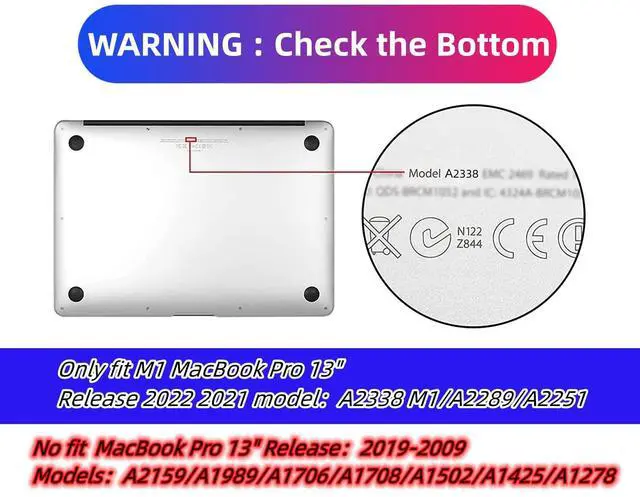 Alt view image 3 of 5 - AMCJJ Compatible with MacBook Pro 13 Inch Case 2022 2021 2020 Release M2 A2338 M1/A2289/A2251 with Touch Bar & Touch ID,Plastic Hard Shell Case + Keyboard Cover + Screen Protector - Left Right Brain 5