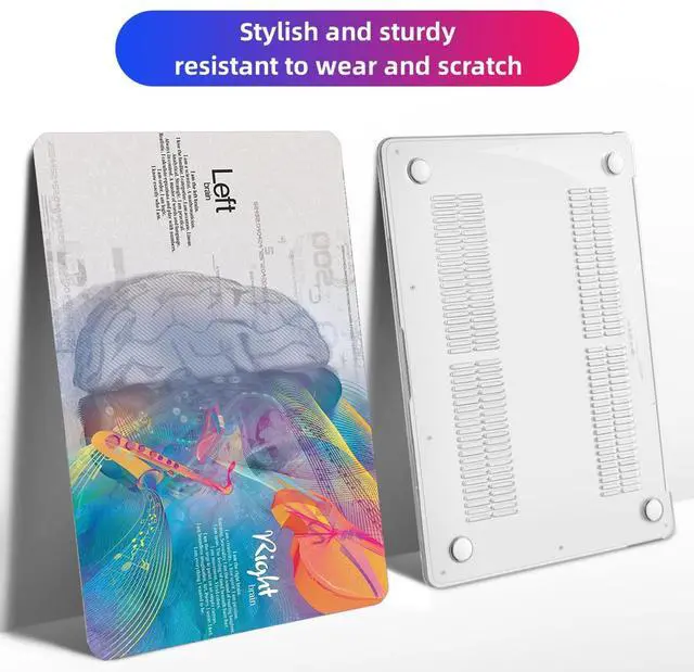 Alt view image 5 of 5 - AMCJJ Compatible with MacBook Pro 13 Inch Case 2022 2021 2020 Release M2 A2338 M1/A2289/A2251 with Touch Bar & Touch ID,Plastic Hard Shell Case + Keyboard Cover + Screen Protector - Left Right Brain 5